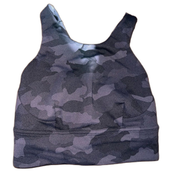 Lululemon Wunder Train Longline Bra in Heritage 365 Camo Deep Coal Multi size 4 - Picture 3 of 5